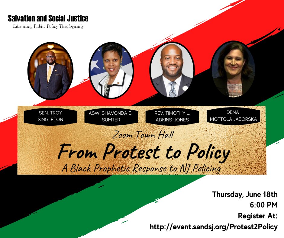 SandSJ_NJ's tweet photo. George Floyd’s murder, the fatal shooting of Maurice Gordon, & countless more, are why we protest for change. Let's keep moving #FromProtestToPolicy & abolish abusive policing in NJ. Join us tomorrow @Troy4NJ7 @shavondasumter @PastorTim33 @mottolajaborska https://t.co/h1eZKQZwXS https://t.co/pgg6RVpNrU