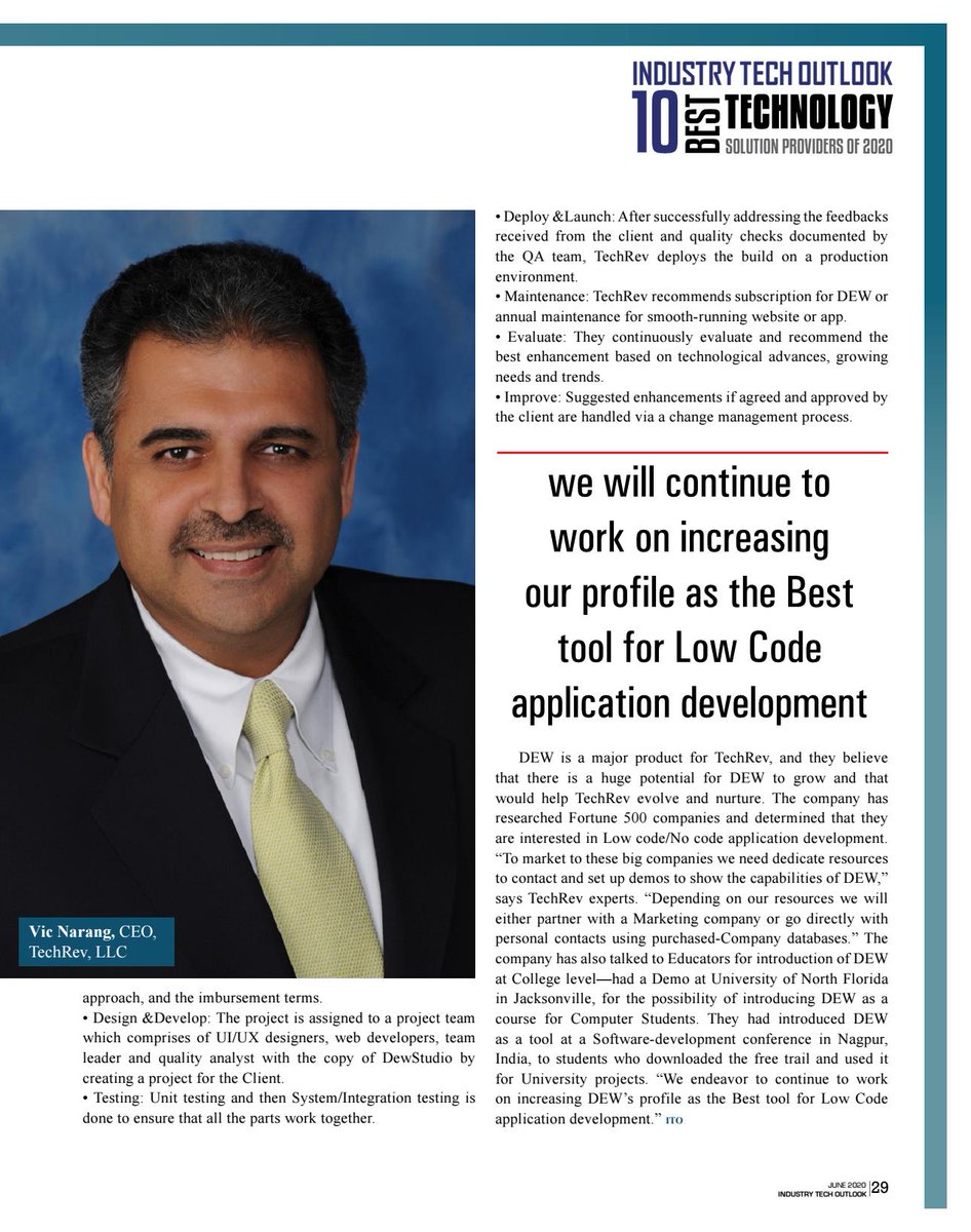 eyeDnow's tweet photo. TechRev LLC has been recognized by @TheIoTMagazine as one of the 10 best technology solution providers of 2020.

TechRev LLC - https://t.co/1shkajkhaA
Read the article - https://t.co/kpHdBHUFcW

#tech #technology #rad #informationtechnology #Softwaredevelopers #DEW #eyeDnow https://t.co/dnGLEJbFya