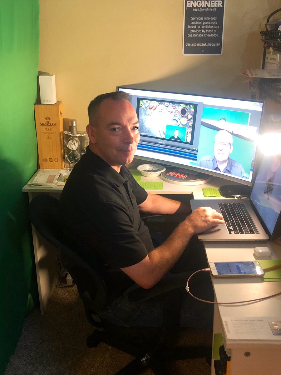 What a truly amazing time. Recording our #ciscolive2020 session DGTL-BRKCRS-1400 from home in the US 🇺🇸 with my friend <a href="/pjnef/">Pieter-Jan Nefkens</a> in the Netherlands 🇳🇱 on #Webex