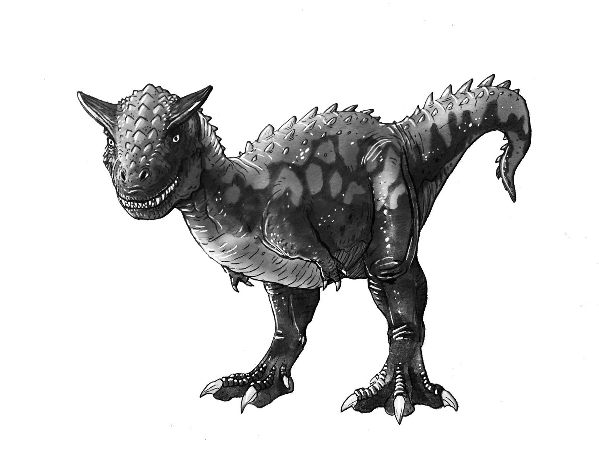 Meet “Hades”, the young #Carnotaurus from @jpdeadislands It may be young but it has enough teeth to cut you in half. In the ancient Greek religion and myth, #Hades is the god of the dead and the king of the underworld. #Kenner fans, do you recognize the design? Artwork by R. Jack