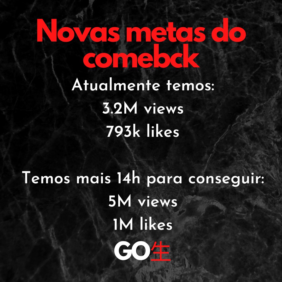 StrayKidsBrasil's tweet photo. 「 #INFO • 17.06.20 」
Já que agora Stays viraram lendas streameiras batedoras de metas, o que acham de colocarmos as novas metas em 5M de views e 1M de likes? 🏆🔥

As metas eram 3M e 600k, e vocês chegaram nelas em menos de 10 horas 😳

@Stray_Kids #StrayKids #스트레이키즈 https://t.co/QbKpFfrGL3
