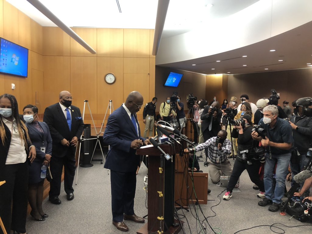 BREAKING: DA has decided to issue warrants in  #RayshardBrooks case. Says one officer kicked Brooks as he lay on the ground. The other “stood on Mr. Brooks shoulder while he was struggling for his life”