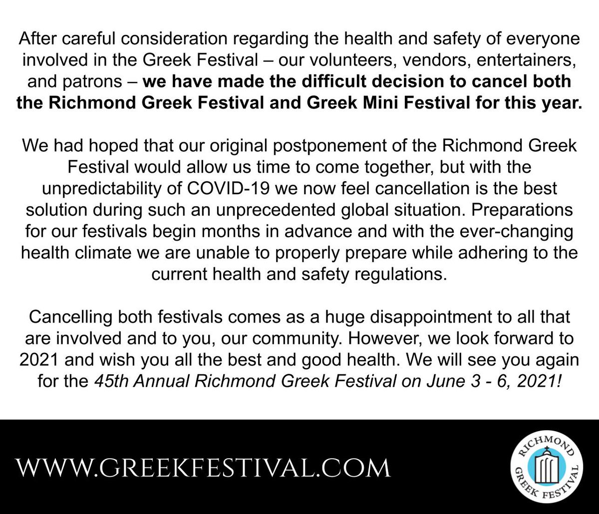 We'll miss you, Richmond! We hope everyone stays healthy and safe. See you in 2021! #OpaRVA