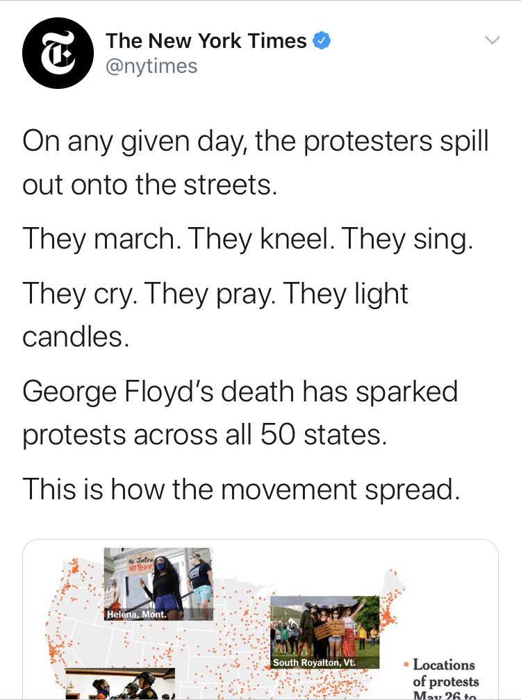 To kick things off,  @nytimes. For the rally, it’s a dangerous health risk that could become “disastrous” because of coronavirus. Somehow, the daily protests nationwide seem to be immune. Can you spot the difference?