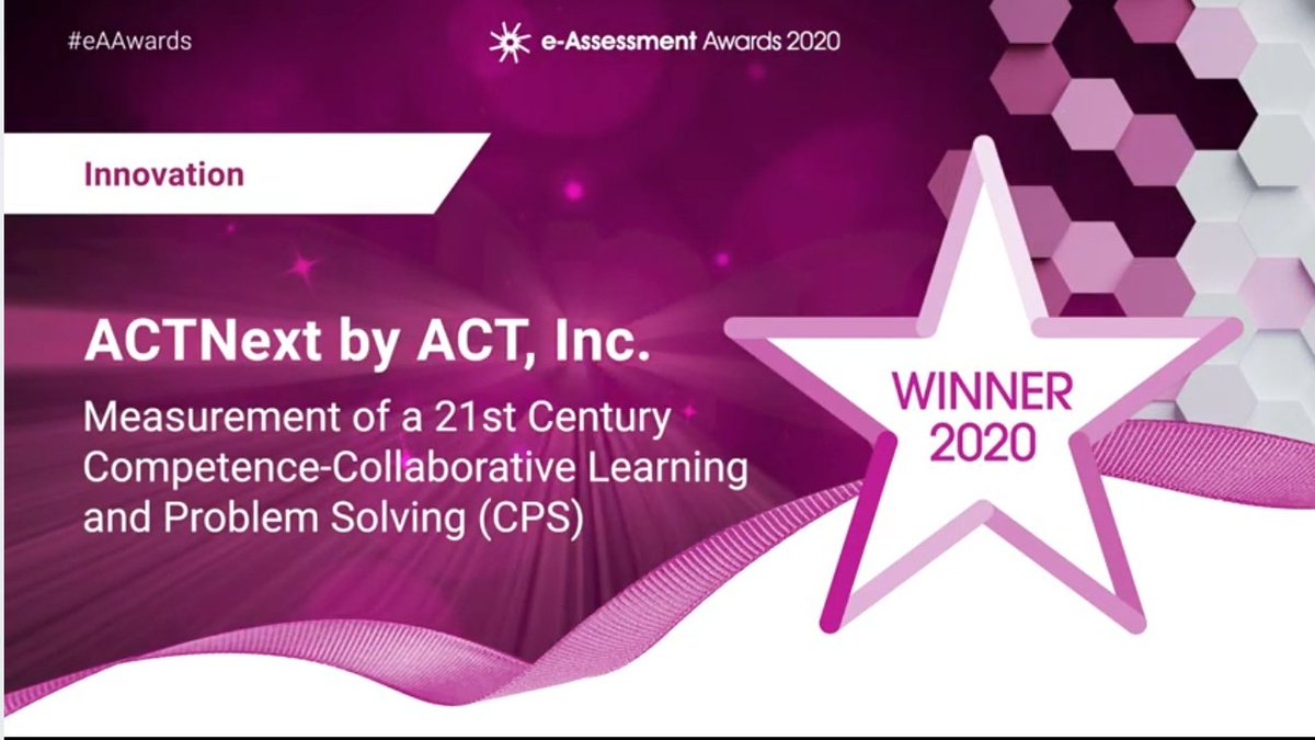 Yay! I'm delighted to have been part of this award winning project with <a href="/ACTNext/">ACTNext</a> #eAssess20