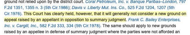 Finally, back in 1991, we have the actual rule, in the FDIC case. /5 This is not to knock the court. They're using shorthand. But this is a pet peeve because I've had both opposing counsel try this on me, and seen drafts by co-counsel with the error (in a place it matters). /6