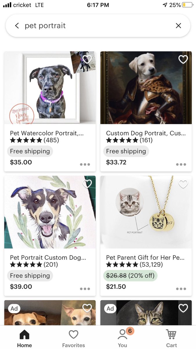 You are going to be selling personalized pet cartoon portraits.Etsy is a gold mine when it comes to people looking for custom/personalized products. Also people love their pets and there’s sellers already doing this so you can model your listing after theirs but better
