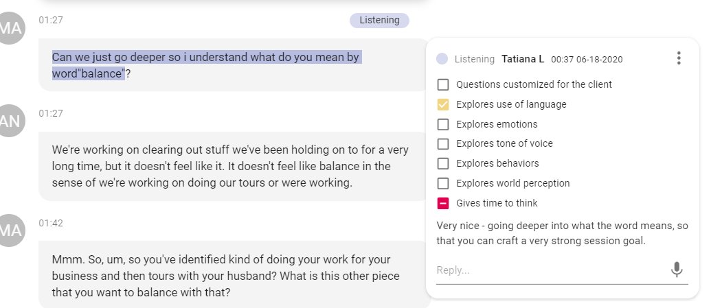 New in RaeNotes🥳: 3-way checkbox for ICF Mentor coaches to mark positive or developmental feedback. Check markers once for positive or twice for developmental feedback.