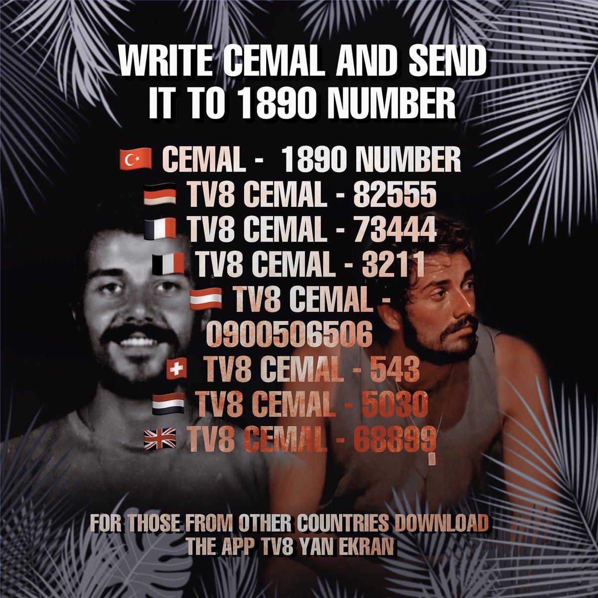 İşte şimdi oy olup o adaya yağma vakti! Kazanılan anketlere değil, destek veren ünlü isimlere değil önce kendi duamıza ve oylarımıza inanıyoruz. CEMAL YAZIP 1890’A GÖNDERİYORUZ! 

#CCCFC #CemalCan 
#CemalCanCanseven #survivor2020