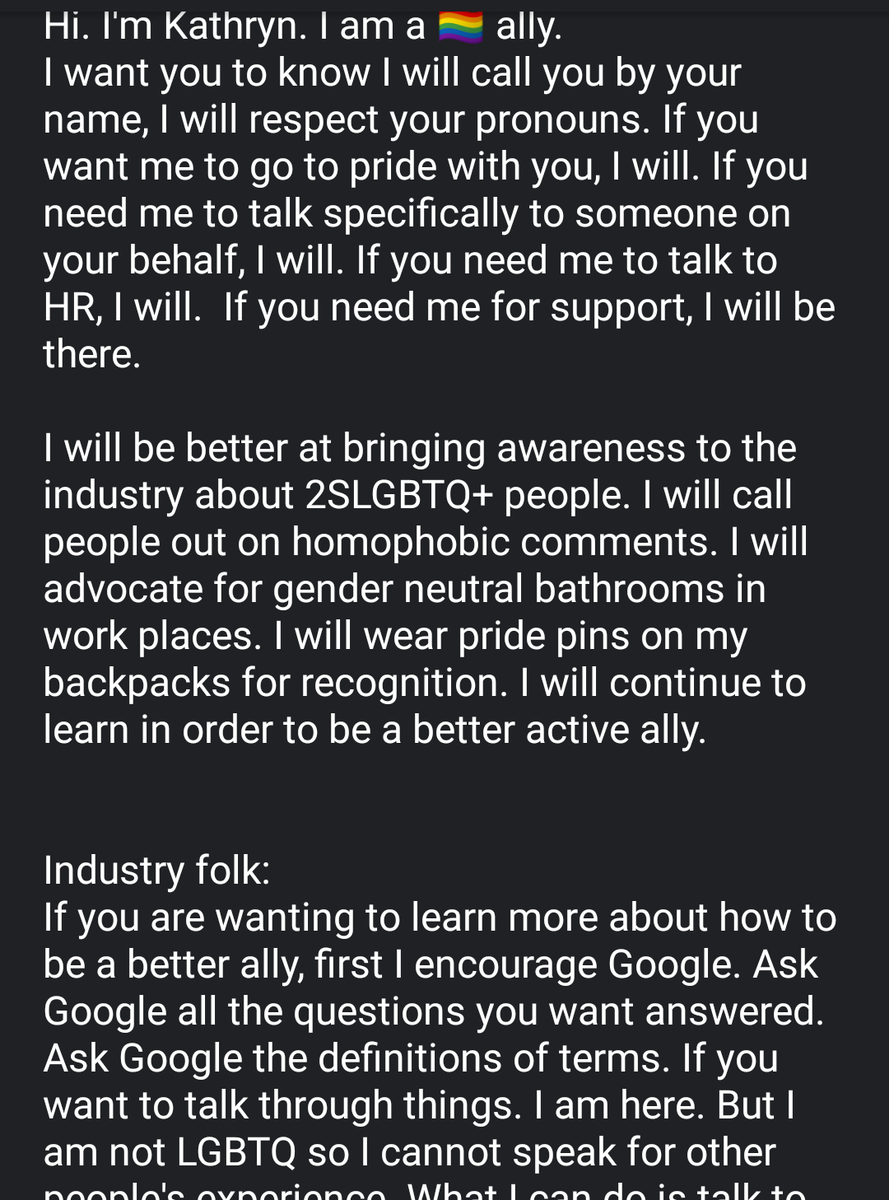 kate_sar's tweet photo. #cndag #agtwitter I've considered myself a good ally of the LQBTQ+ community, but I haven't been active in showing allyship in my professional life. I want to be better. 
If you're in the Ag industry, I encourage you to follow @weareagrespect @Fierteagricole 
Pls read below: https://t.co/5Tthk3wMF0