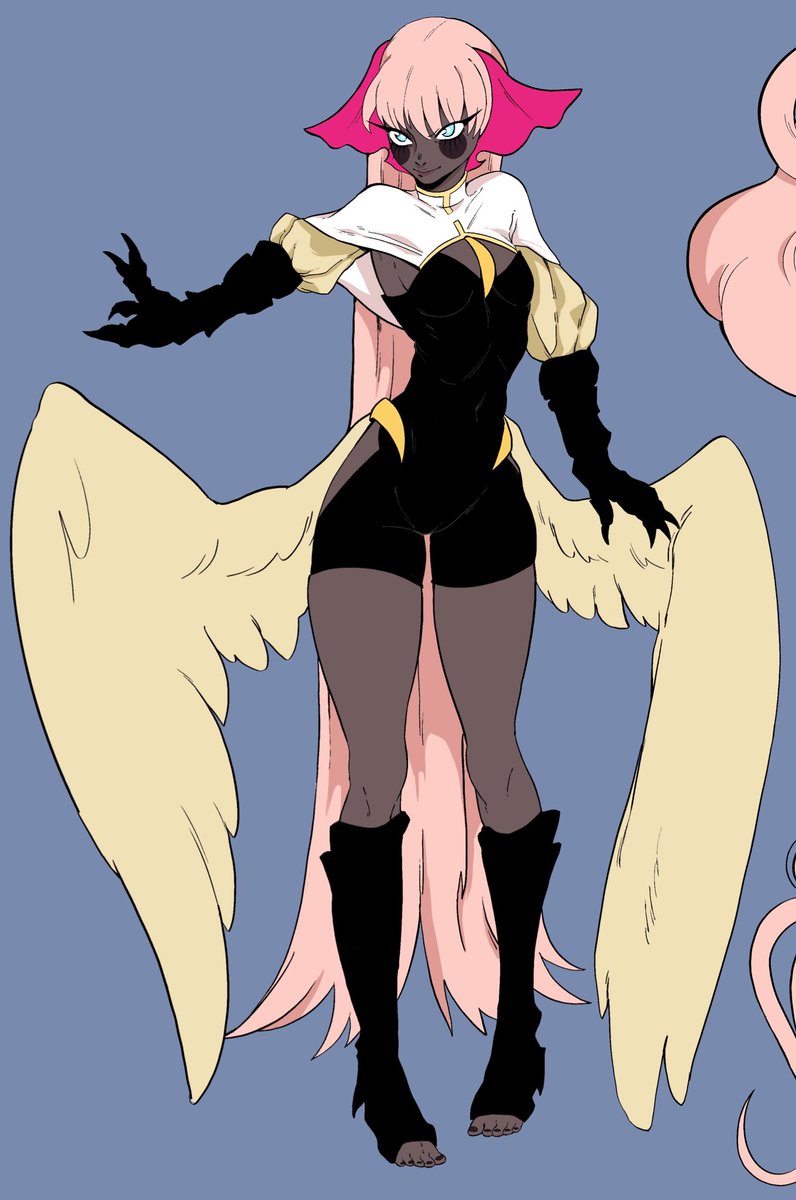 i've had this absolute vile and despicable excuse for an angel for about a year but now the artist has fallen in love with the drawing 😔😔 