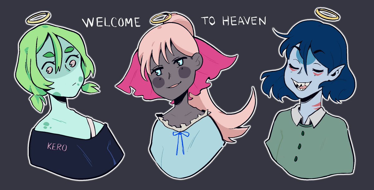 i've had this absolute vile and despicable excuse for an angel for about a year but now the artist has fallen in love with the drawing 😔😔 