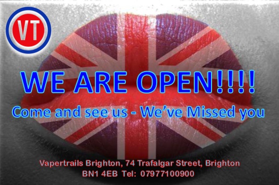 We are open...#vapertrailsbrighton #vaper #brighton