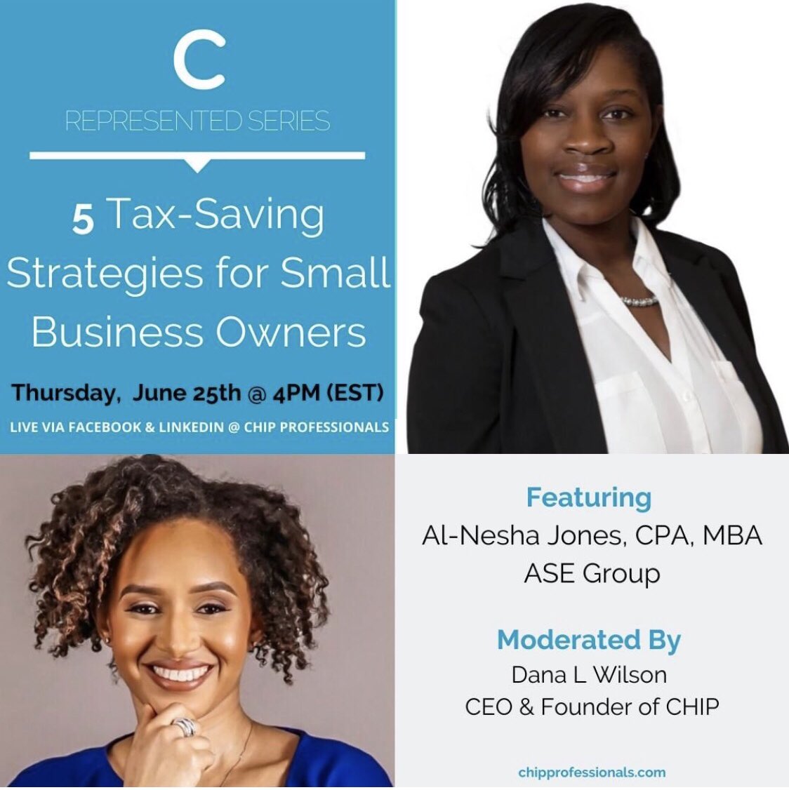 CHIP_pros's tweet image. #professionalsofcolor #smallbusinesseducation #smallbusinesses #taxguidance #takecontrolofyourfinancialfuture #financialprofessional #represented #financialeducation