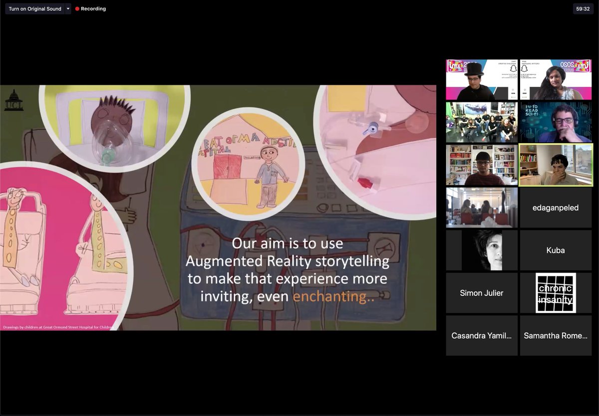 Next up 'The GOSH garden' from my alma mater  @uclcs+ @uclic+ @uclanthropology led by Simon Julier,  @dinahlammiman & Yvonne Rogers.  @Sheena_Visram presented on behalf of the team & reminded me to talk to my plants more  It was a cross-section of AR Storytelling in Healthcare.
