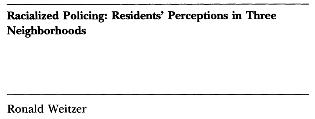 244/ "Whites tend to stereotype black individuals and neighborhoods as crime-prone ... [and] tend to equate black neighborhoods with poverty and high crime rates and white neighborhoods with affluence and low crime rate without considering low-crime, affluent black communities."