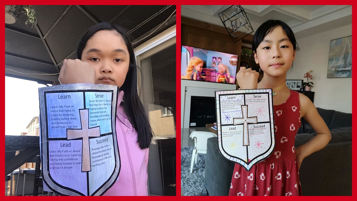 KrugerClass's tweet photo. The grade 4's and 5's have a lot of faith.🙏👏🛡️#faithshields @StMatthew_CES @YCDSB @laurasawicky https://t.co/w4ClWnPZNQ