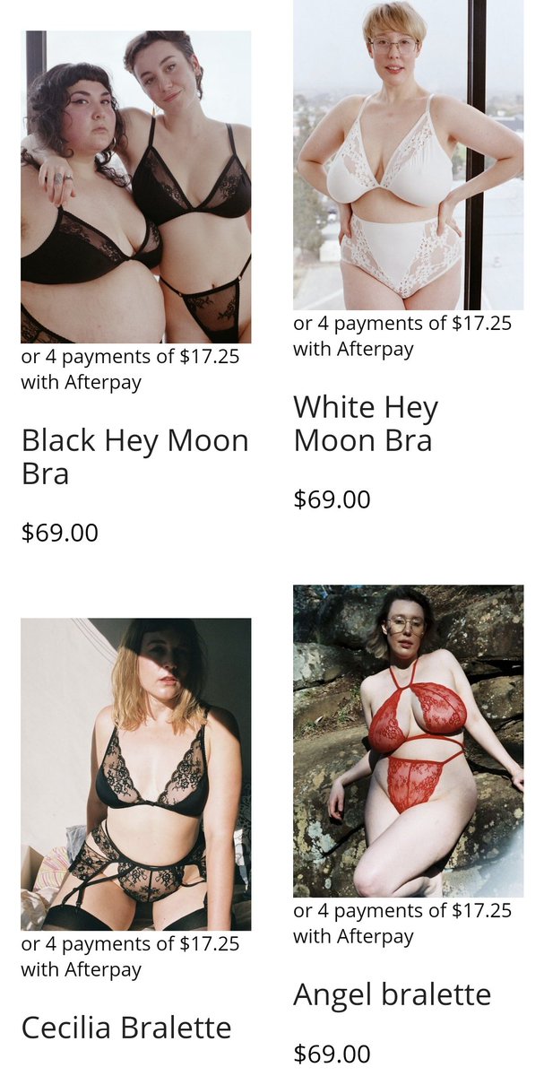Size-inclusive, body-positive Australian brand JBC Lingerie (Just Babes Club) caters to all body types with super cute, lacy lingerie and bralettes  https://jbc-lingerie.com/ 