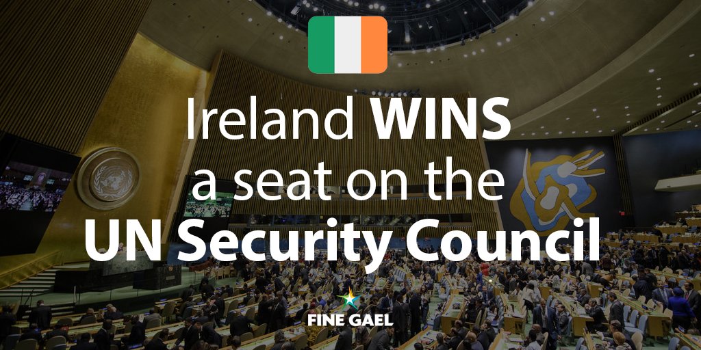 Ireland has WON a seat on the <a href="/UN/">United Nations</a> Security Council! 🇮🇪