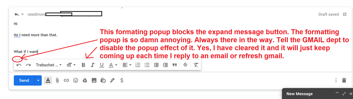 HostExaminer's tweet photo. @gmail I reported this last year, and the year before. And submitted it in the feedback form in gmail, never changed anything. Please pass this along to the GMAIL developers, if you even have contact with them or know their emails? Are you based in the Bay Area Google offices? https://t.co/WYgwLvREKm