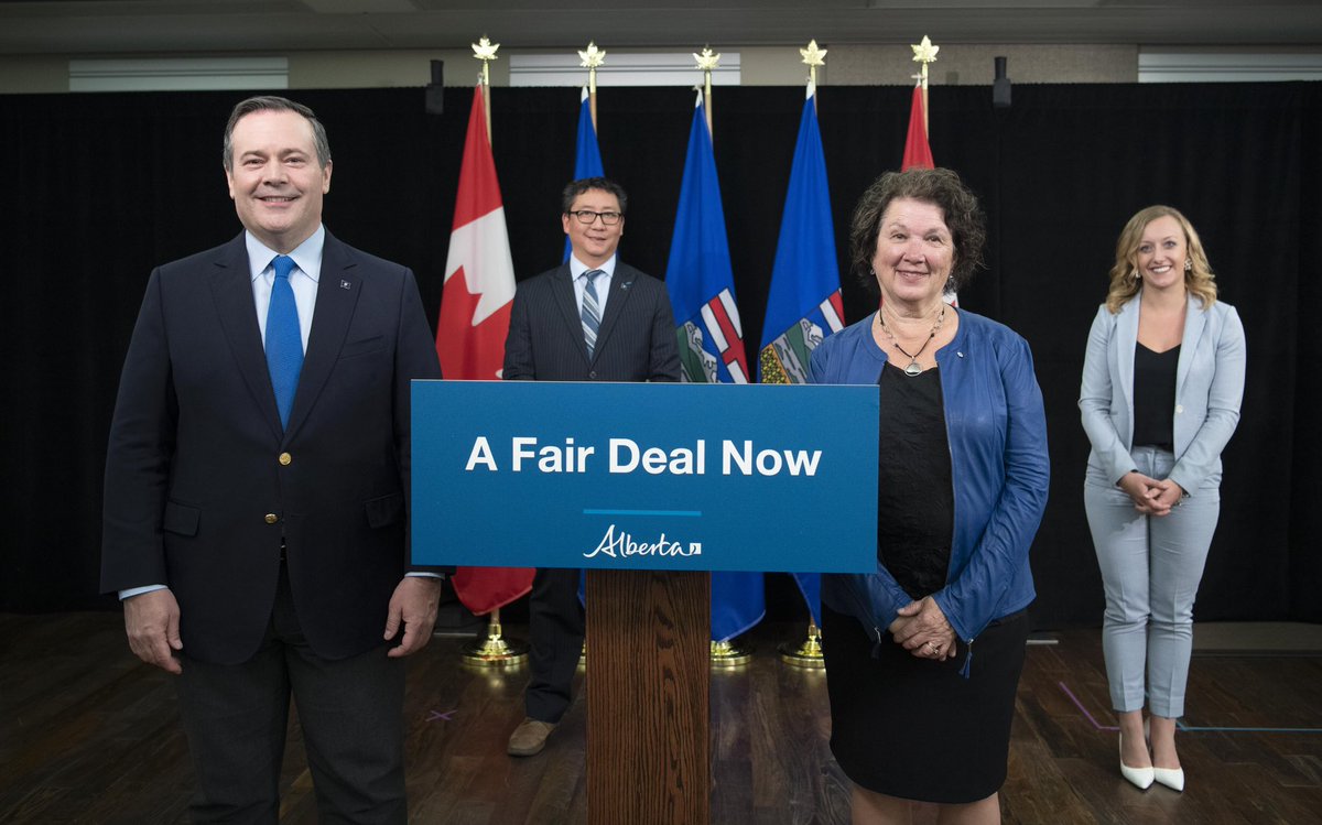 Thanks to Fair Deal Panel Chair Oryssia Lennie and MLA panelists Miranda Rosin &  @TanyYao for joining me at this afternoon’s announcement.We will take action on the panel’s recommendations and make sure we give Albertans a fair deal when they need it most.