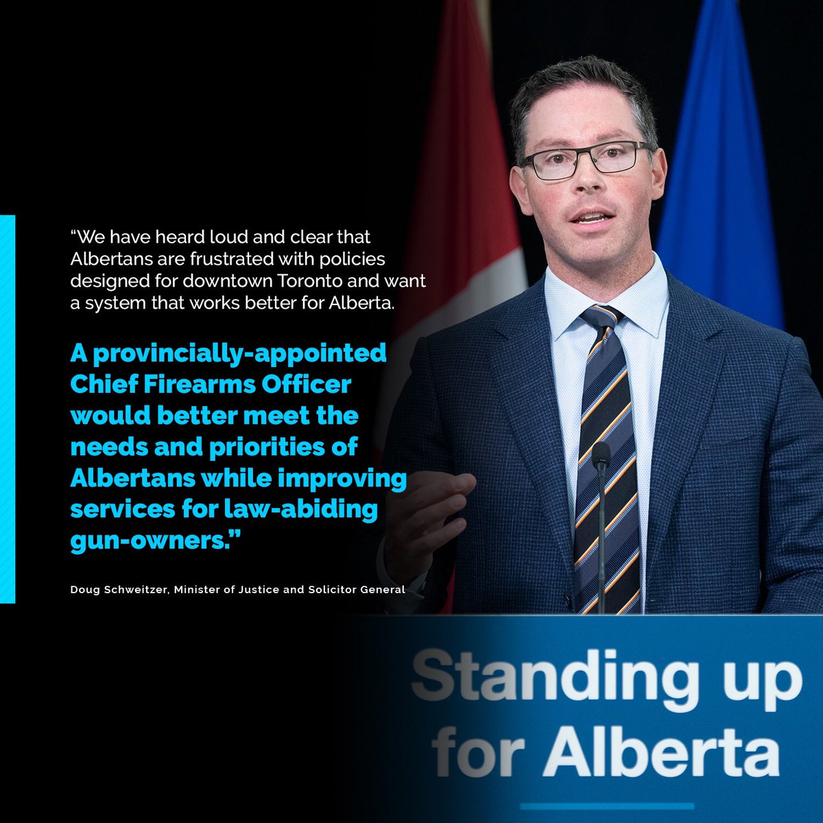 Also worth noting - we marked the release of the Fair Deal Report by sharing that we will follow through on another recommendation.We will be moving quickly to recruit and appoint an Alberta Chief Firearms Officer to replace Ottawa’s appointee. https://www.alberta.ca/announcements.cfm?xID=72625A4C39C25-EEC4-F7E5-B043834863733F1E