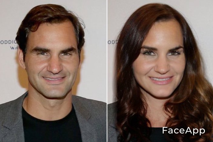 ATPers as women via Faceapp THREADRoger Federer