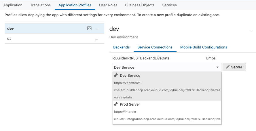 ShayOracle's tweet image. New Blog/Video - Using Application Profiles to switch REST Backend Servers with Visual Builder Studio. blogs.oracle.com/shay/leveragin… - #DevOps &amp;amp; CI/CD with #OracleVBS for Visual Apps