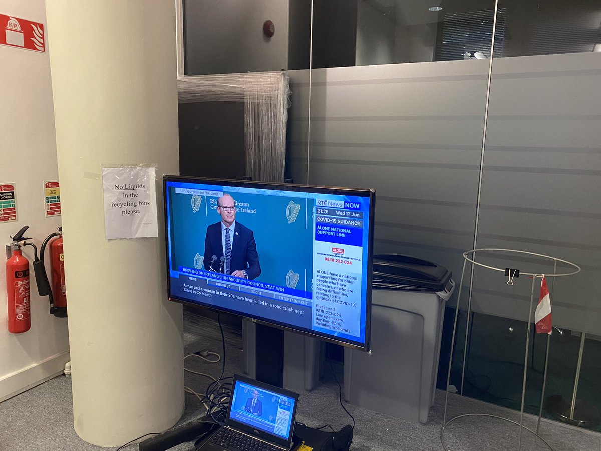 Ireland elected to the Security Council. Incredible achievement, made possible by the extraordinary work of <a href="/dfatirl/">Irish Foreign Ministry</a> <a href="/irishmissionun/">Ireland at UN</a> <a href="/NBurgessDFAT/">Niall Burgess</a> <a href="/simoncoveney/">Simon Coveney</a> <a href="/ciarancannon/">Ciaran Cannon</a> <a href="/HMcEntee/">Helen McEntee TD</a> and so many more across government &amp; civil society in Ireland. #Working4Irl