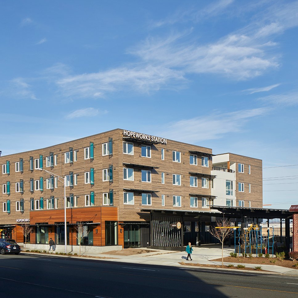 KirtleyCole's tweet photo. Proud to announce HopeWorks Station II has achieved #LEED Platinum certification by @USGBC, a first for @EverettCity. Combining social &amp; environmental impact, it’s truly a transformative project. Congrats team! @housing_hope @DykemanDesign @gglodesign BeaconDevGroup O'Brien360 https://t.co/OJo8oYxDtp