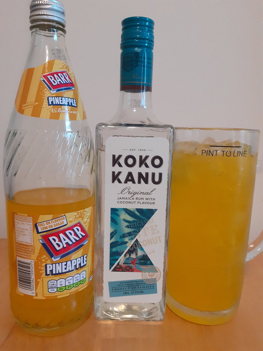 Probably not what <a href="/Kokokanu_UK/">Koko Kanu</a> would recommend but delicious and no fresh pineapple juice in the shops. 50ml, loads of ice.