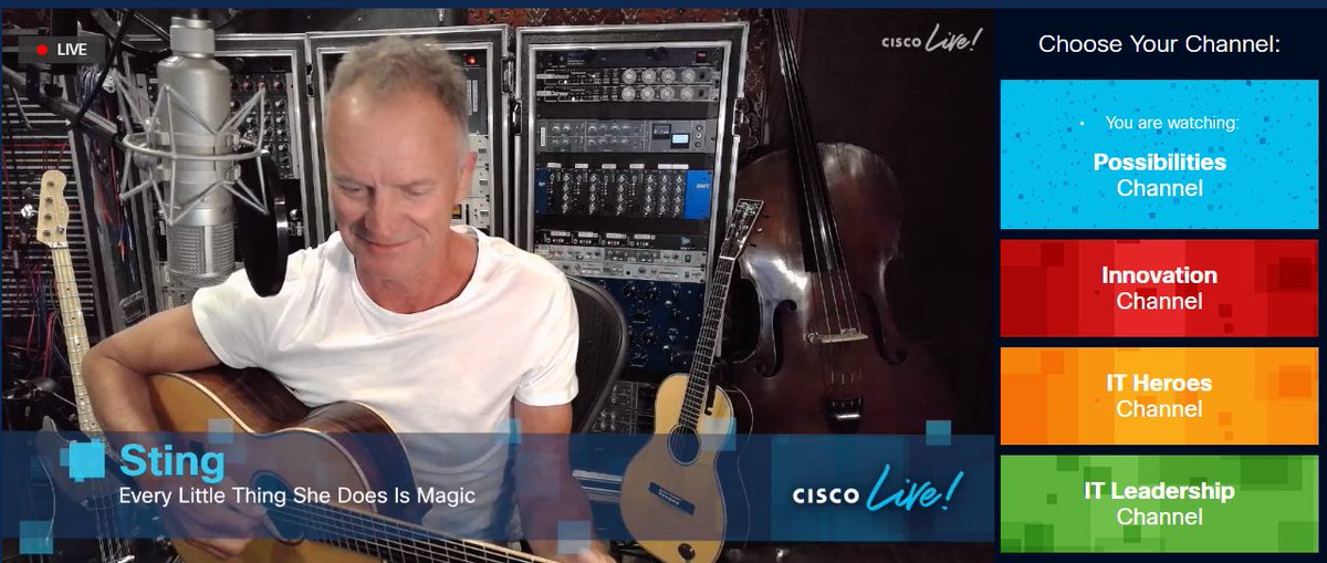 j_kroes's tweet photo. Well that's a surprise! Enjoying @OfficialSting at @CiscoLive #CiscoChampion #CiscoLive https://t.co/OwUPM34nLf