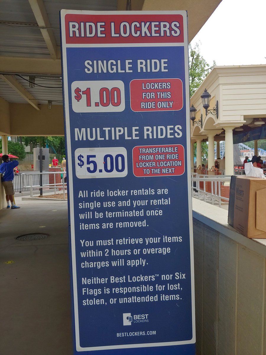 BehindThrills's tweet photo. Have a bag or purse? Not a problem @sfovergeorgia anymore. This moveable locker is genius. #sixflags #moreflagsmorefun https://t.co/oXHAx3ldsB