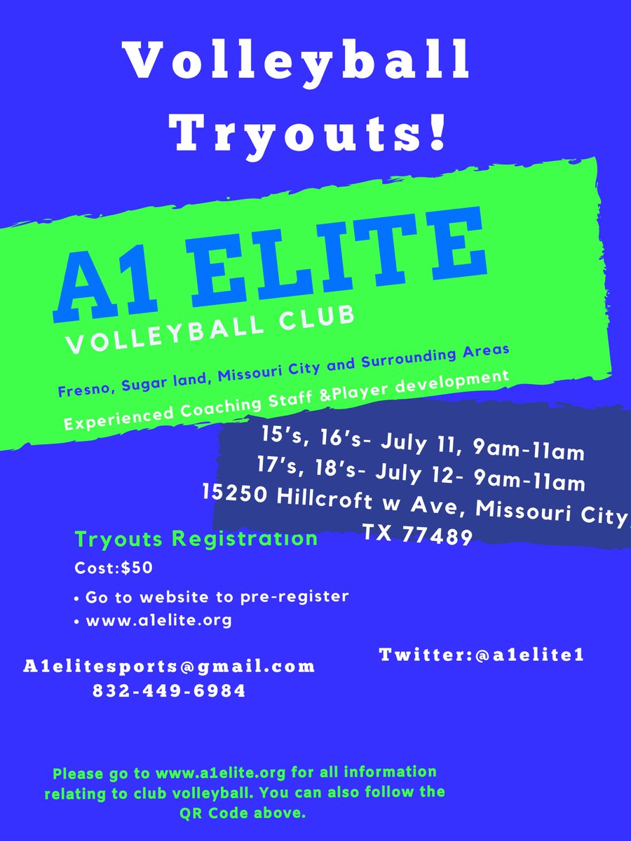 Looking for a new club team?!? Come  check out A1 Elite.