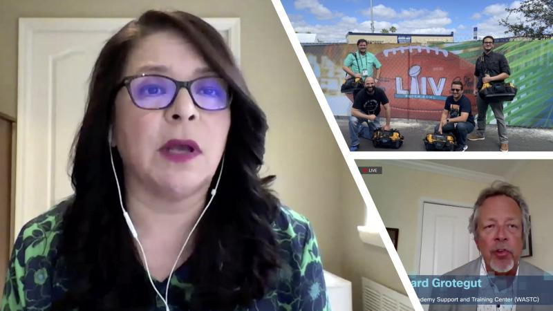 JPMeloCisco's tweet photo. Laura Quintana - VP for the Networking Academy, now more than 2.1M students globally.

Takes me back into recent activation done during Super Bowl LIV with the Miami Dolphins.

No excuses will set us back changing the world. If you can dream it, you can execute it!

#CiscoLive https://t.co/O6Lc2wEQMW