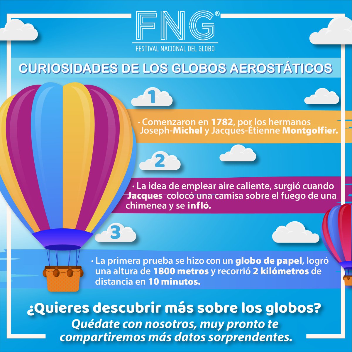 fest_globomx's tweet photo. #CrewFNG 🎈conoce la historia de los globos aerostáticos junto a nosotros.
😱 Muy pronto te estaremos revelando quiénes fueron los primeros en vivir la experiencia de #TocarElCielo ☁ https://t.co/peSYPUCidM