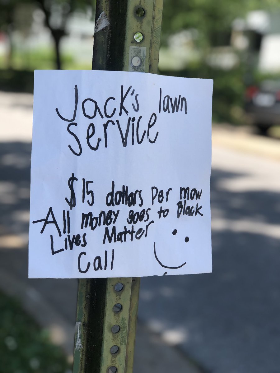 EmmaHoggTV's tweet image. “I saw what happened to #GeorgeFlyod and how people were being treated and I decided to make a change...”

Say hi to Jack Powers! He’s 11-years-old and mowing lawns in South County, donating ALL proceeds to #BlackLivesMatter. 

Excited to share this story with you on @KMOV at 5!