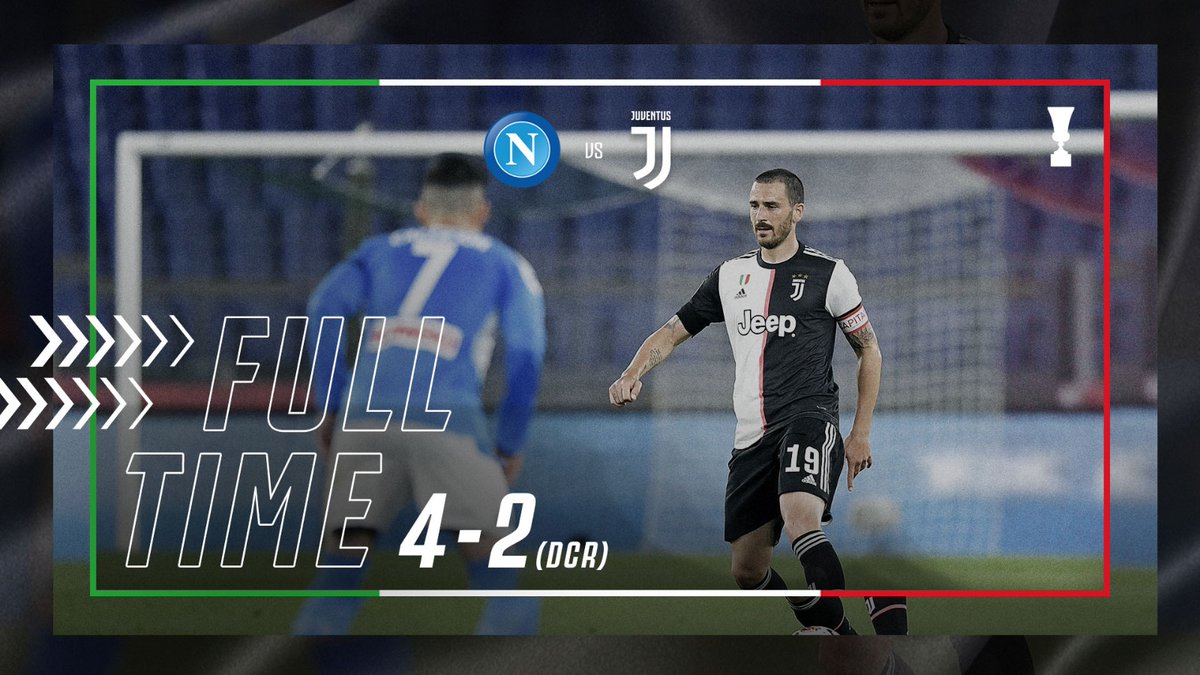 Termina ai calci di rigore la Finale di #CoppaItaliaCocaCola. Complimenti al @SSCNapoli per la vittoria del trofeo!
#NapoliJuve