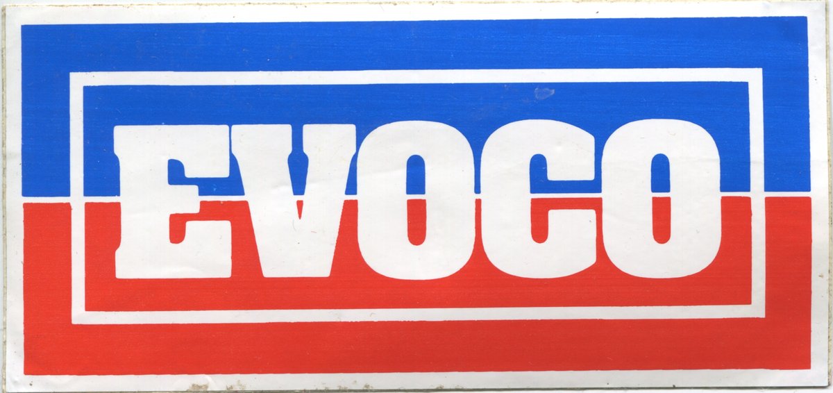 as a bonus, here's a sticker they sent me in 1988 when I wrote to the company as a 6-year old enclosing a drawing of an imaginary Evoco garage