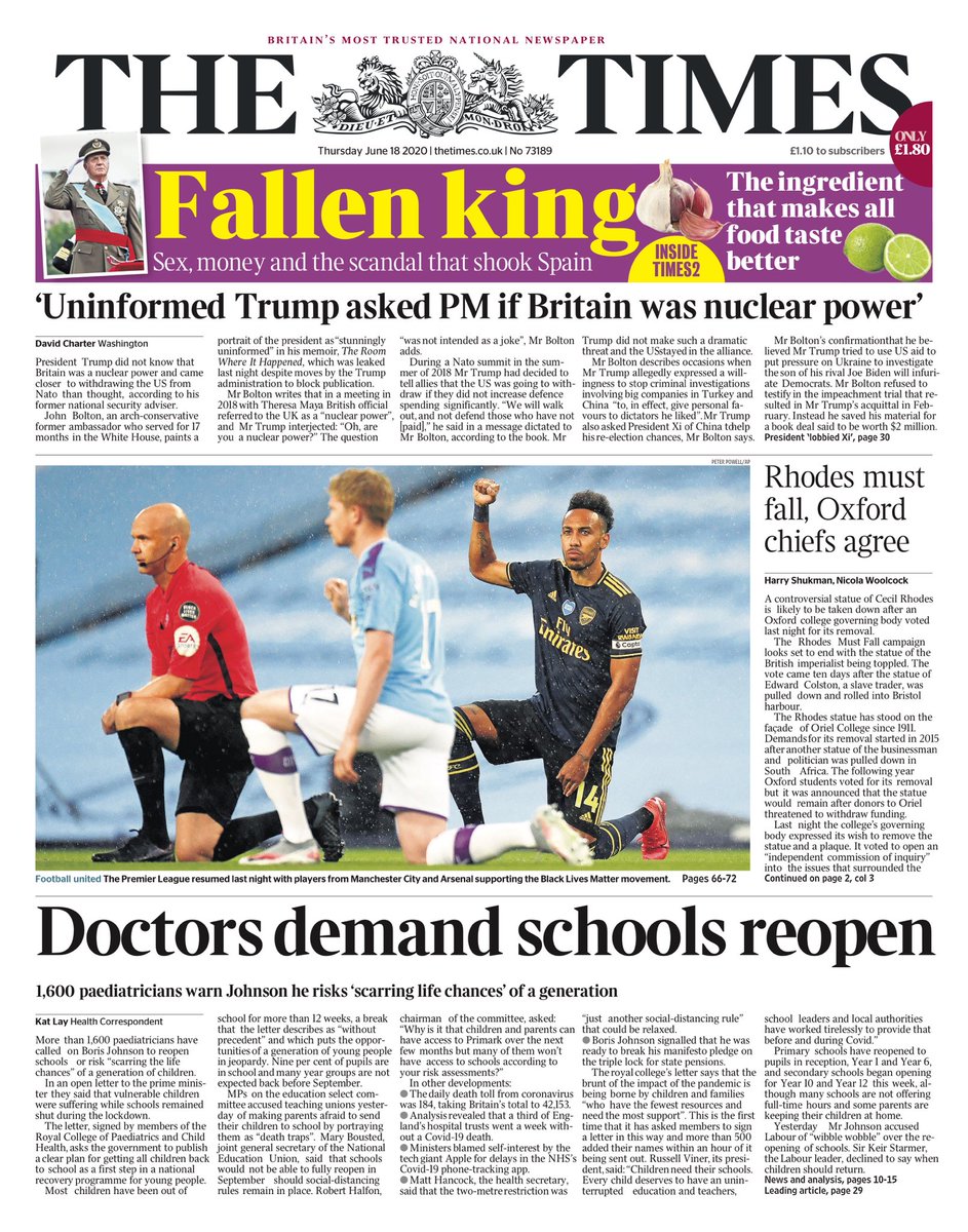 Pleased to see our open letter on the front of <a href="/thetimes/">The Times and The Sunday Times</a> tomorrow. Thank you to everyone who got behind it.