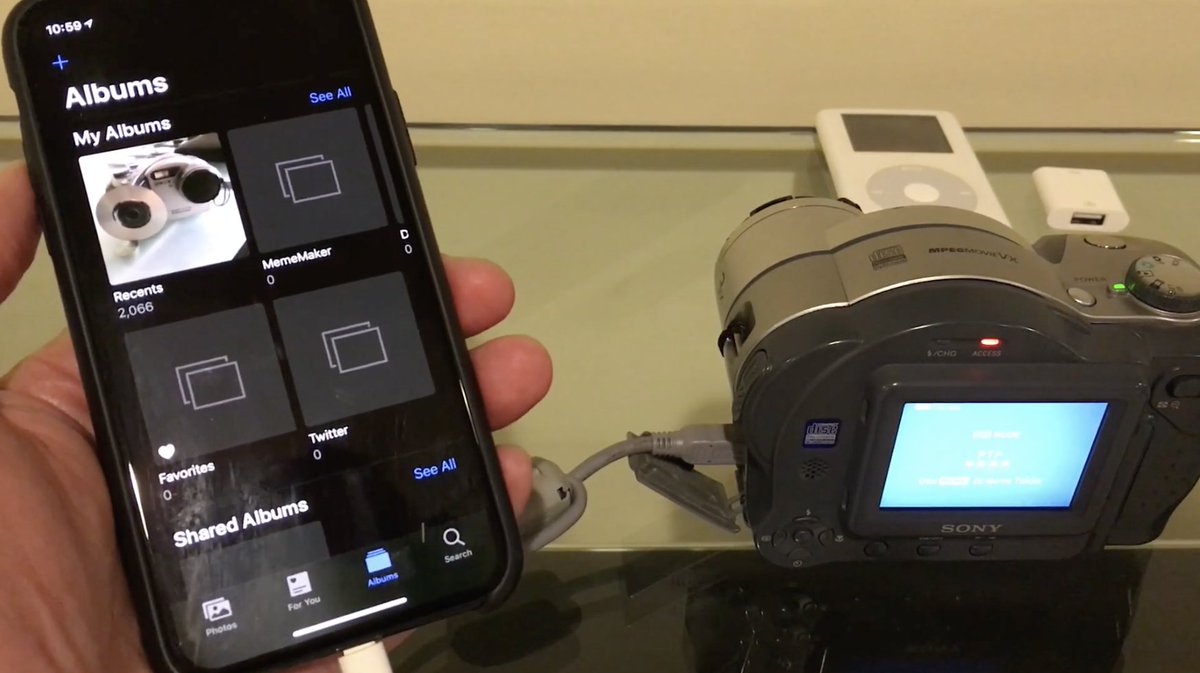 iPhone_News's tweet image. .@BasicInteger attempts to connect an iPhone and an iPod Photo to a Sony Mavica CD-ROM Camera! #WillItWork

youtu.be/NG_TSoHKcE8 | YouTube