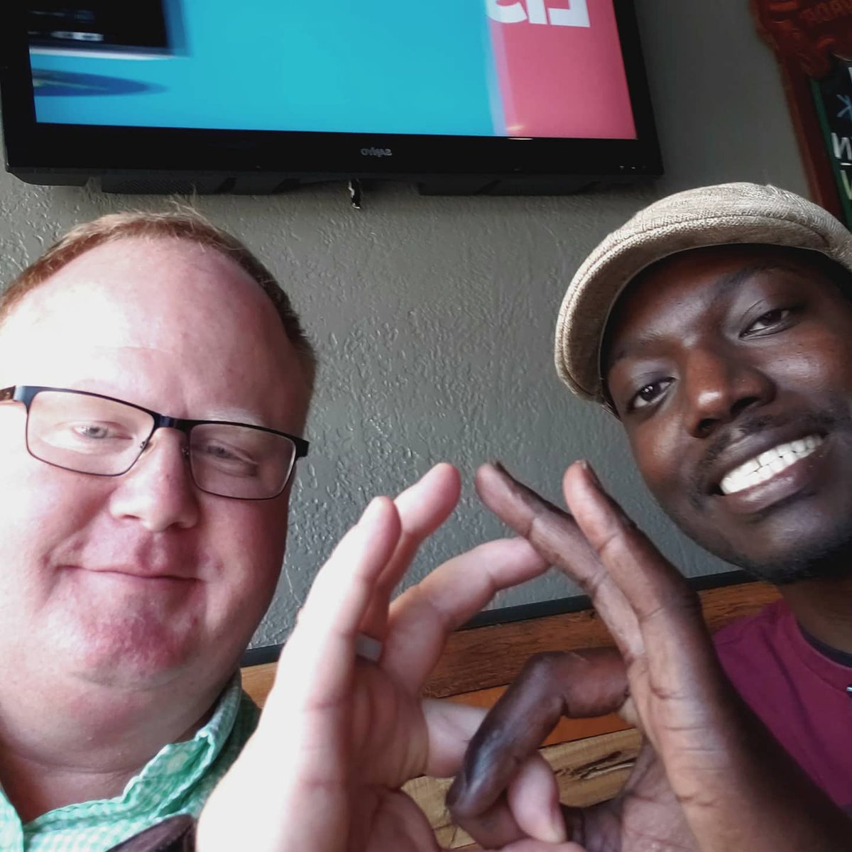 TysonPetty's tweet photo. You have been chosen for the  Unity Challenge.  Grab someone on the street, work, campus or a friend that might not be like you, believe in what you do or even look like you. Make this sign together, which is sign language for Unity. @blakeshelton
@thellenshoww @DonaldJTrumpJr https://t.co/QqyJlhq3Tc