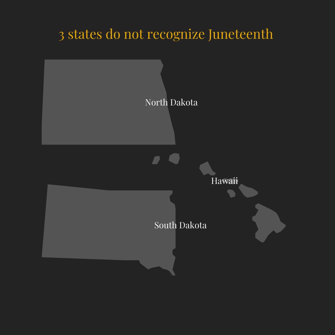 Since then, 46 states and the District of Columbia, have commemorated or observed  #Juneteenth  : New Hampshire was the most recent to do so, in 2019. (14/23)