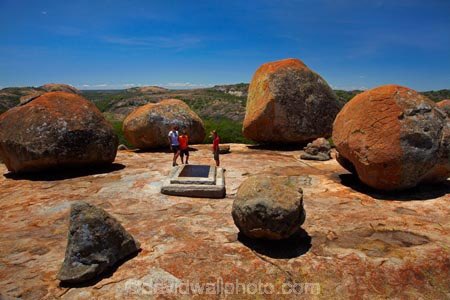 He’s entombed smack in the middle of it. Apart from the view, a visitor notices the sound. Which is just wind off the stones. It’s incredibly peaceful. Closest one gets to imagining another planet.