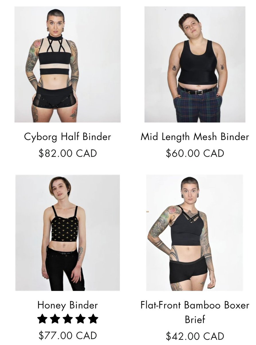  @OrigamiCustoms: Origami Customs is a Montréal-based, nonbinary-owned slow fashion company. They do fully gender-inclusive underthings, including packing bottoms, binders, bras, gaffs, & strapon underwear! Also will size for perfect fit at no extra cost!  https://origamicustoms.com/ 