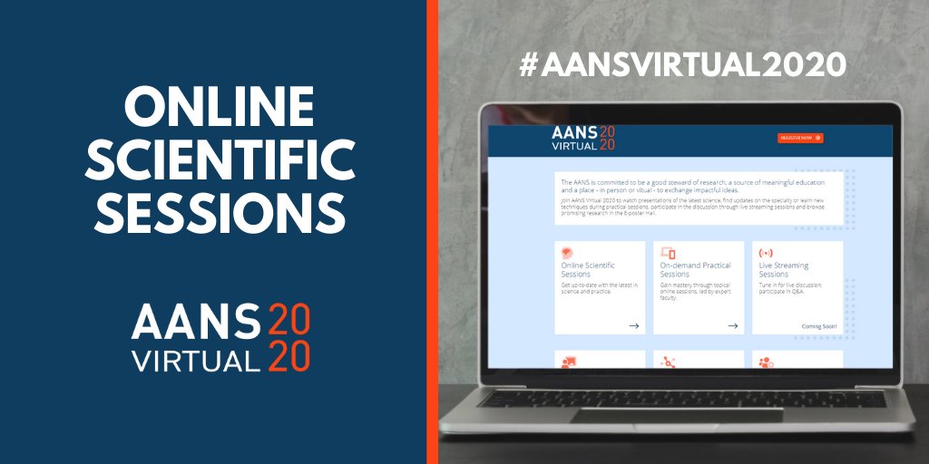 AANSNeuro's tweet photo. New #AANSvirtual2020 Online Scientific Sessions – don't miss the latest research https://t.co/VLIIhnpUQR https://t.co/e1hFn1ESIn
