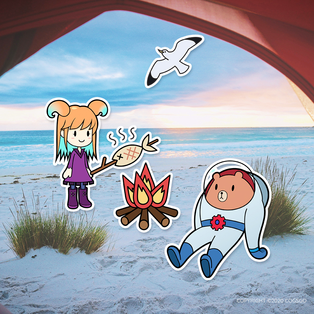 cogsgo's tweet image. 🐻 🎣 🐟 👱🏻‍♀️🔥🐟
.
.
.
#cogsgo #CogxCog #Dak #Auz #papergraphic #camping #comics #art #illustration #character