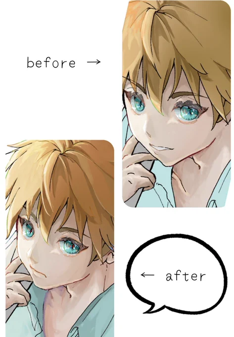 顔が気に入らず没にしようかと思った少年を1番上にレイヤー作って直接描き込んで直してみることにした!

ちょっとマシになった。(当社比)

線画ってなんだっけ
色ラフってなんだっけ 