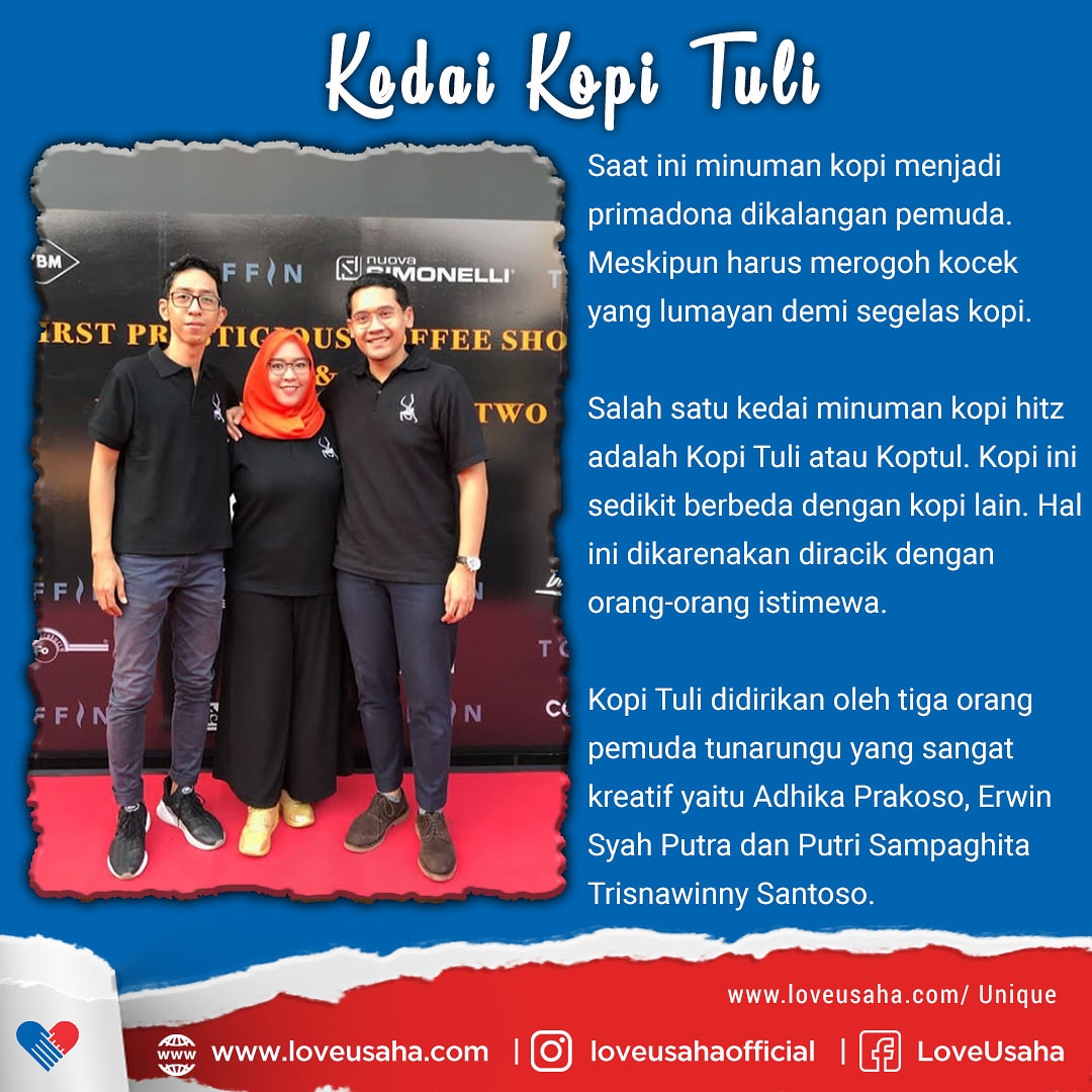 loveusahacom's tweet photo. Keterbatasan bukan hambatan untuk mencapai kesuksesan 💪
@koptul.id
#loveusahacom #kopituli #kopi #coffe #cafeunik #kopinusantara #kopikekinian #bahasainsyaratindonesia #temantuli #koptul #indonesiabersamahdisabilitas #kuliner #kulinerkopi #coffee #coffeelover #bahasaisyarat https://t.co/jeLG1npPL9