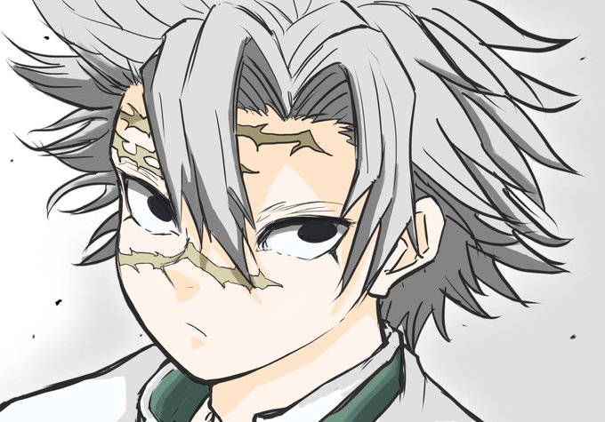 宮澤色葉さんがTwitterに投稿した不死川実弥(鬼滅の刃)のイラスト。
